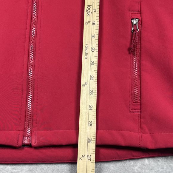 Columbia Jacket Mens Size M Medium Dark Red Omni-Wind Zip Up Jacket Fleece Lined - Picture 8 of 15